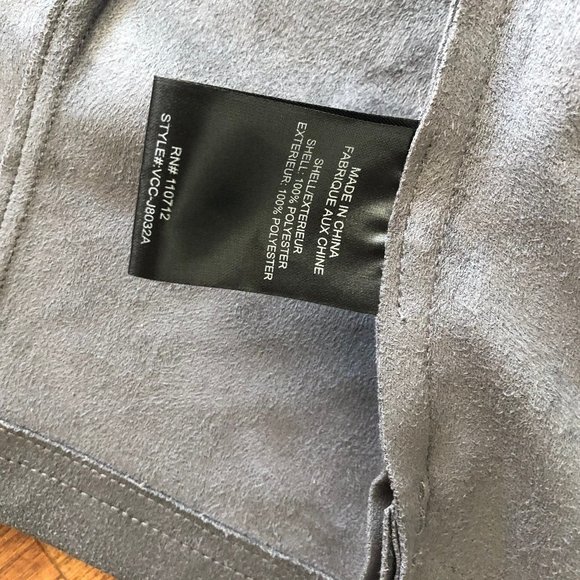 Vigoss Grey Suede Wrap Zip Jacket with Pockets - Picture 4 of 4